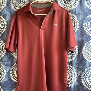 Under Armour Red Polo Shirt Casual Comfort